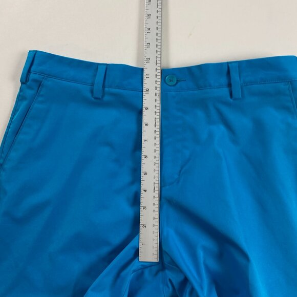 adidas Men's Blue Flat Front Shorts - Picture 9 of 12